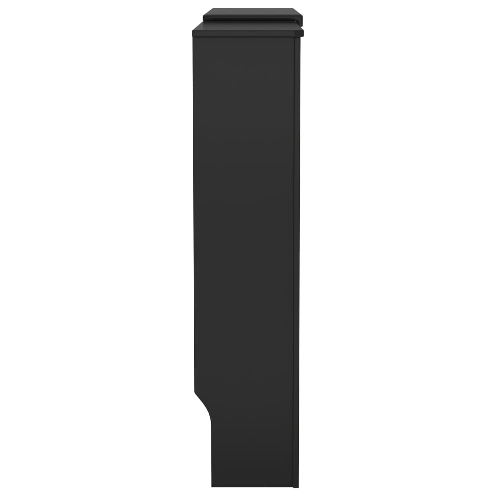 vidaXL Radiatordeksel MDF svart 205 cm