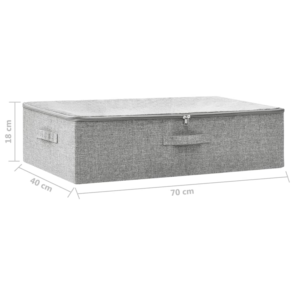vidaXL Oppbevaringsboks stoff 70x40x18 cm grå