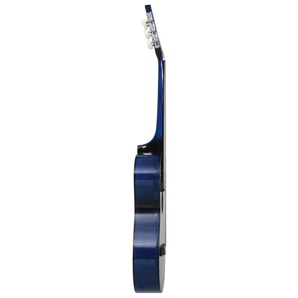 vidaXL Western klassisk cutaway gitar med 6 strenger blå nyansert 38"