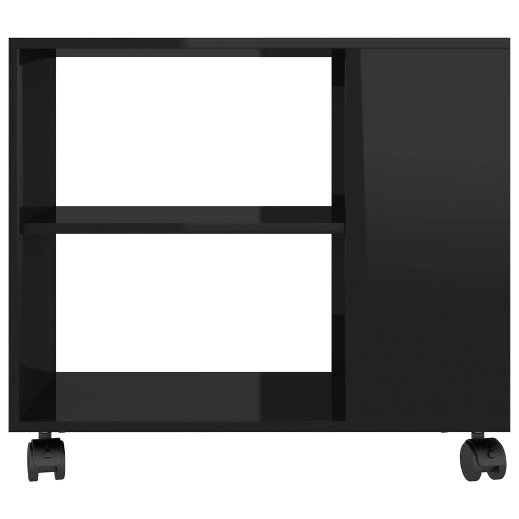 vidaXL Sidebord høyglans svart 70x35x55 cm konstruert tre