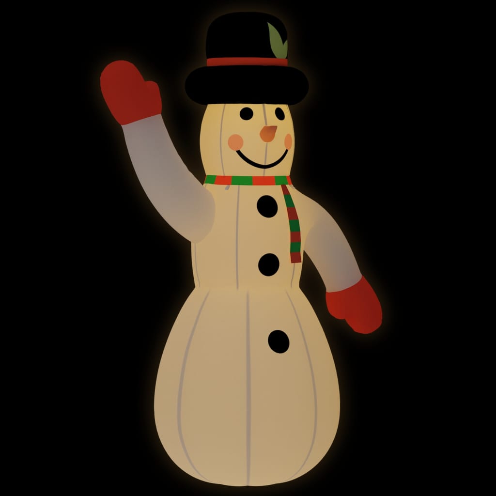 vidaXL Oppblåsbar julesnømann med lysdioder 1000 cm