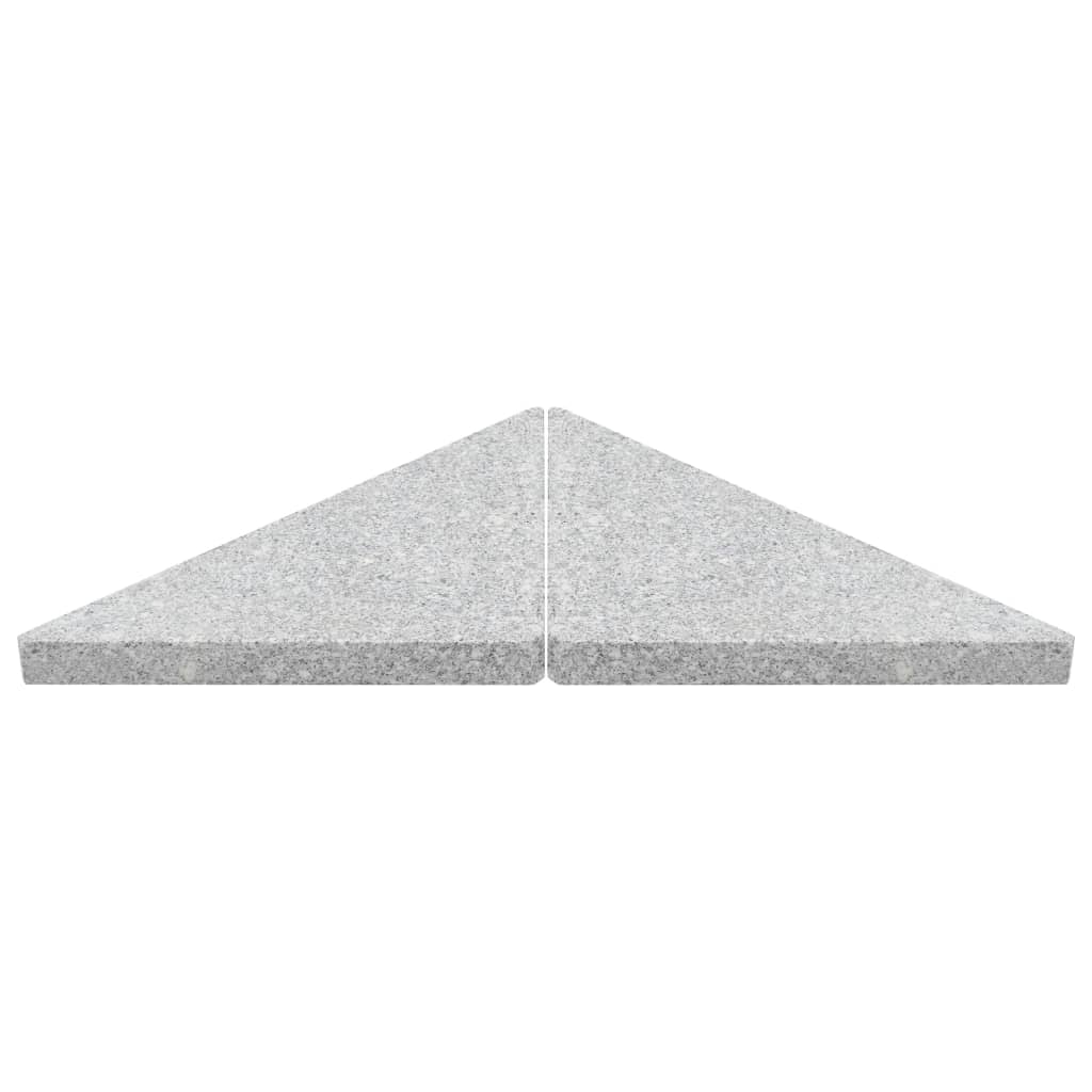 vidaXL Parasollfot granitt trekantet 15 kg grå