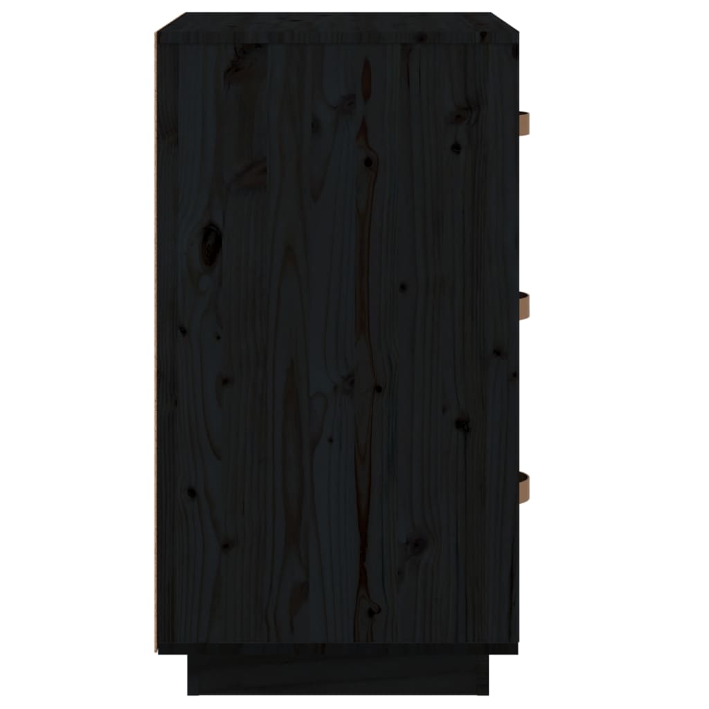 vidaXL Nattbord 2 stk svart 40x40x75 cm heltre furu