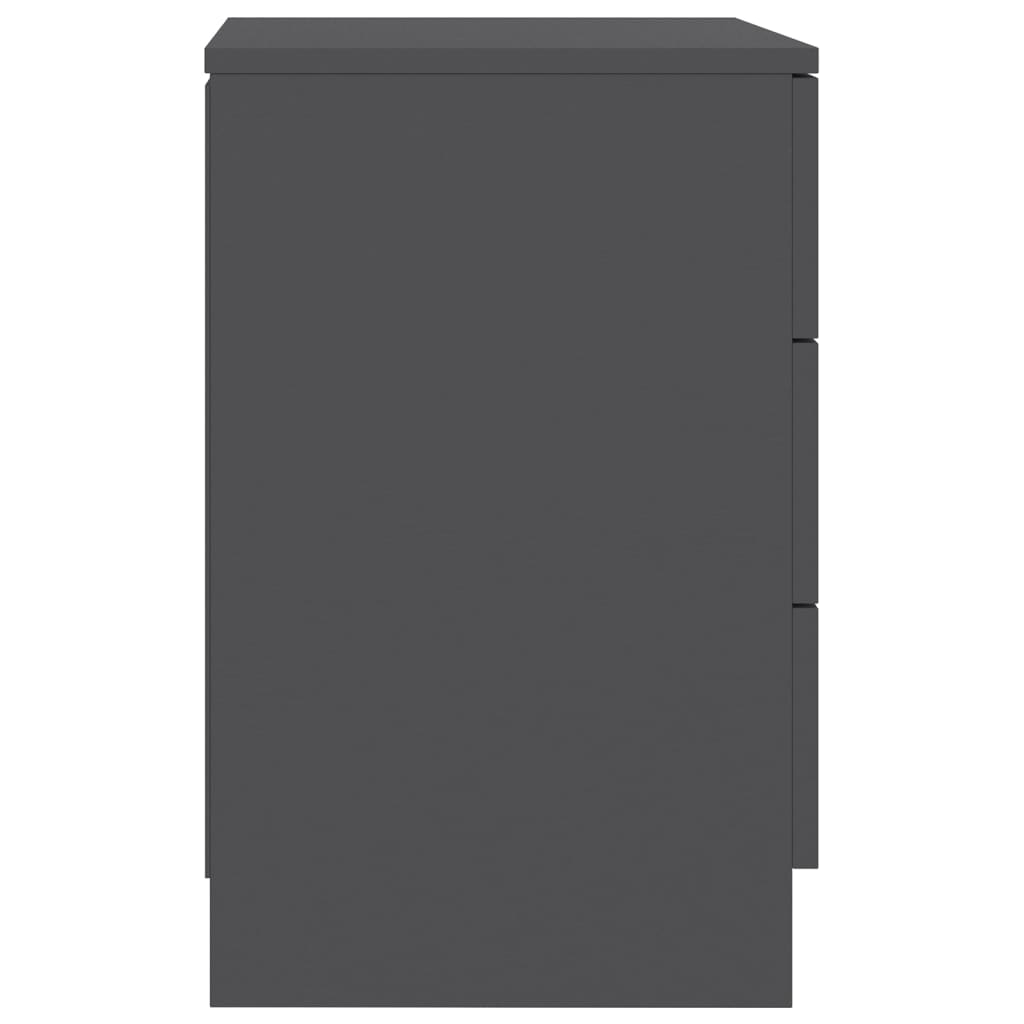 vidaXL Nattbord 2 stk grå 38x35x56 cm sponplate