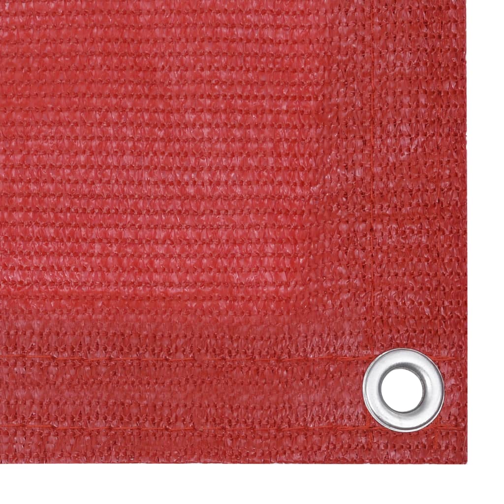 vidaXL Balkongskjerm rød 120x400 cm HDPE
