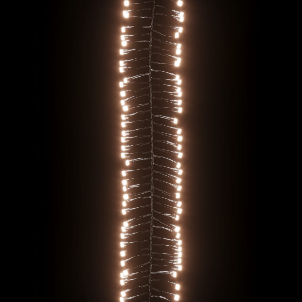 vidaXL LED-strenglys med 400 lysdioder varmhvit 7,4 m PVC