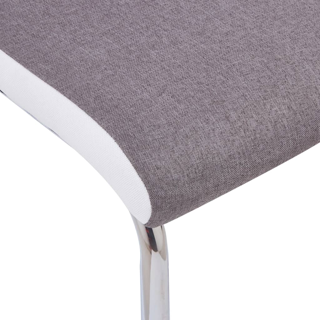 vidaXL Frittbærende spisestoler 4 stk gråbrun stoff