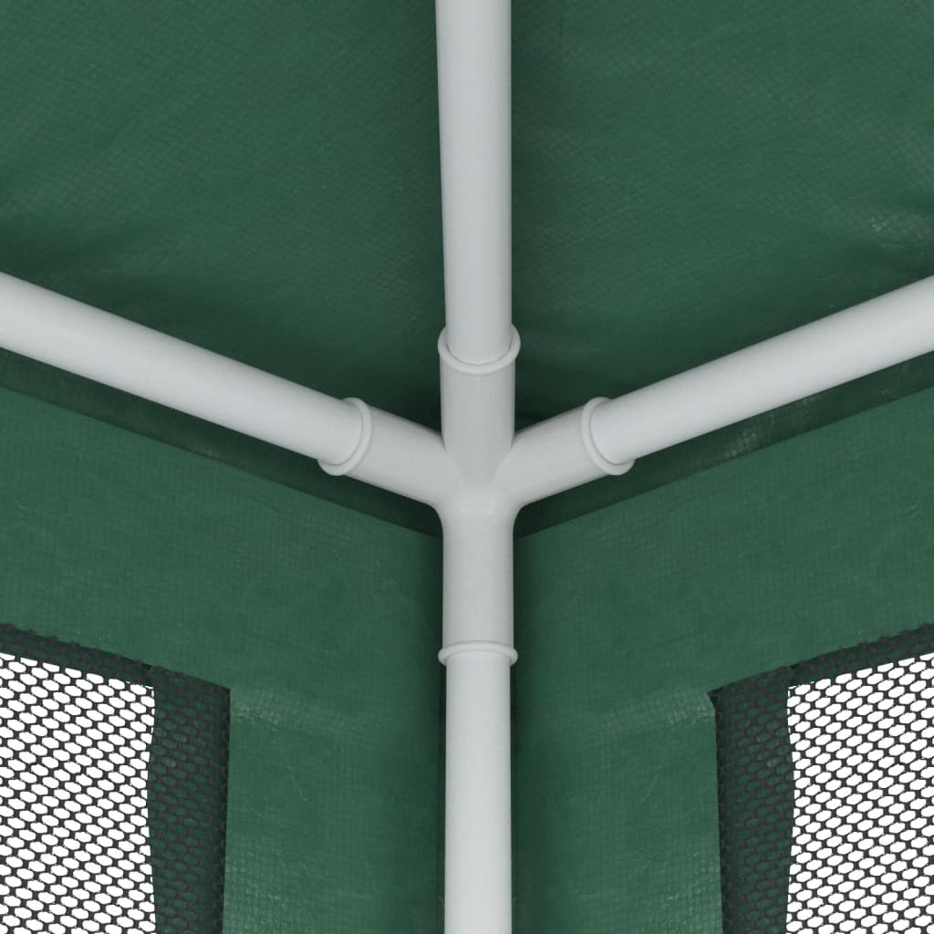 vidaXL Festtelt med 4 sidevegger av netting grønn 3x3 m HDPE