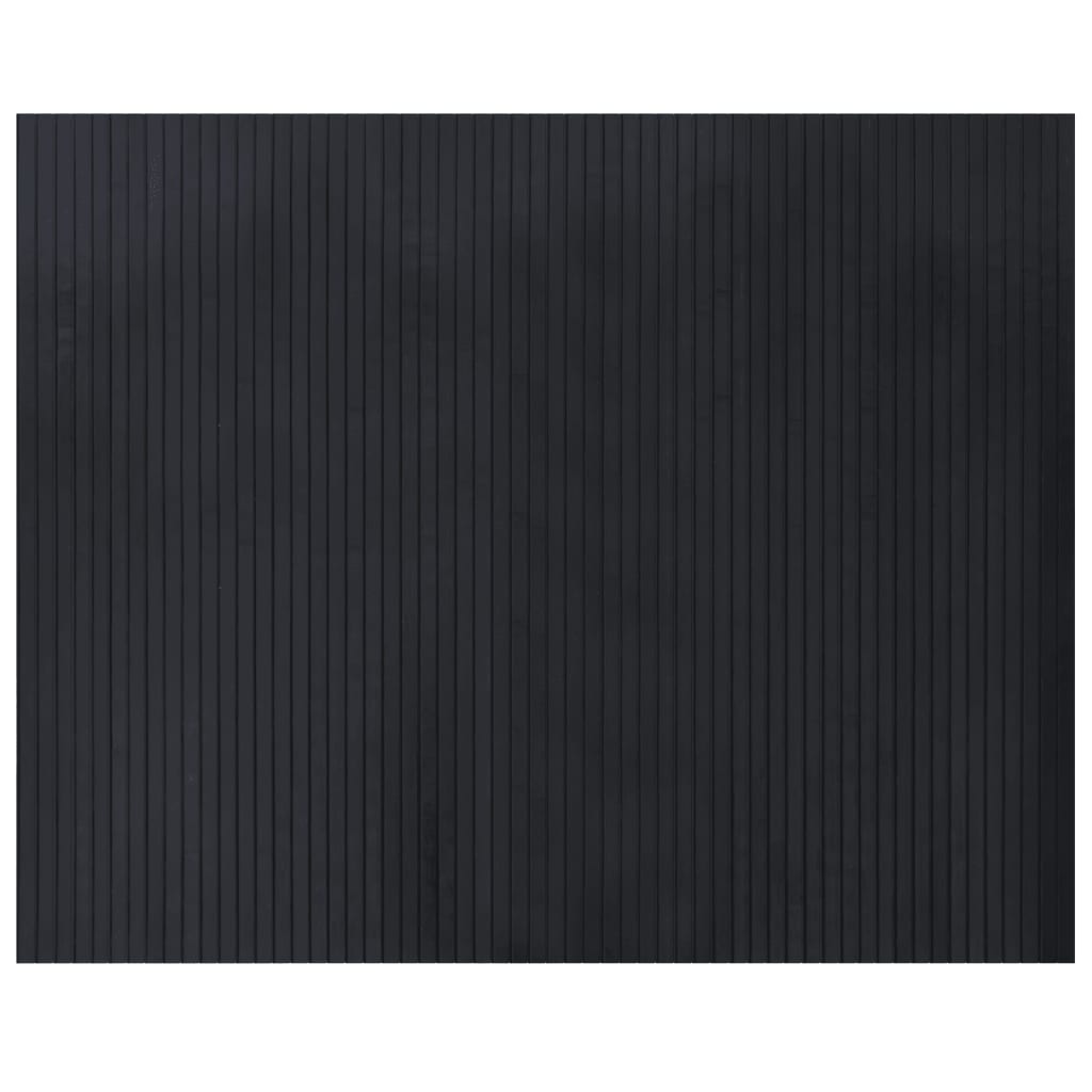 vidaXL Teppe rektangulært svart 80x100 cm bambus