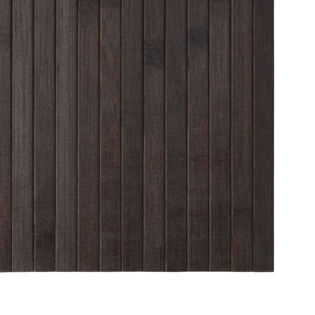 vidaXL Teppe rektangulær mørkebrun 70x300 cm bambus