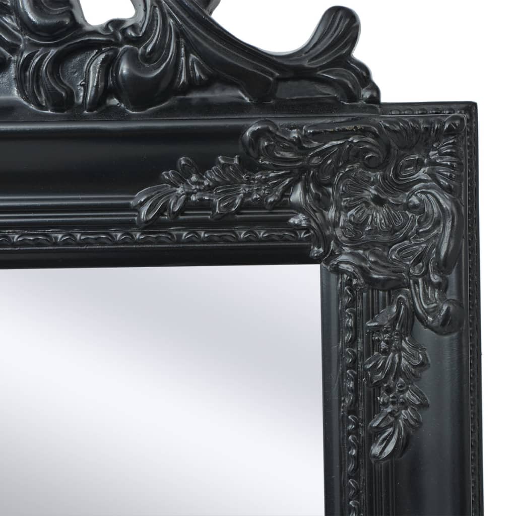 vidaXL Frittstående speil barokkstil 160x40 cm svart
