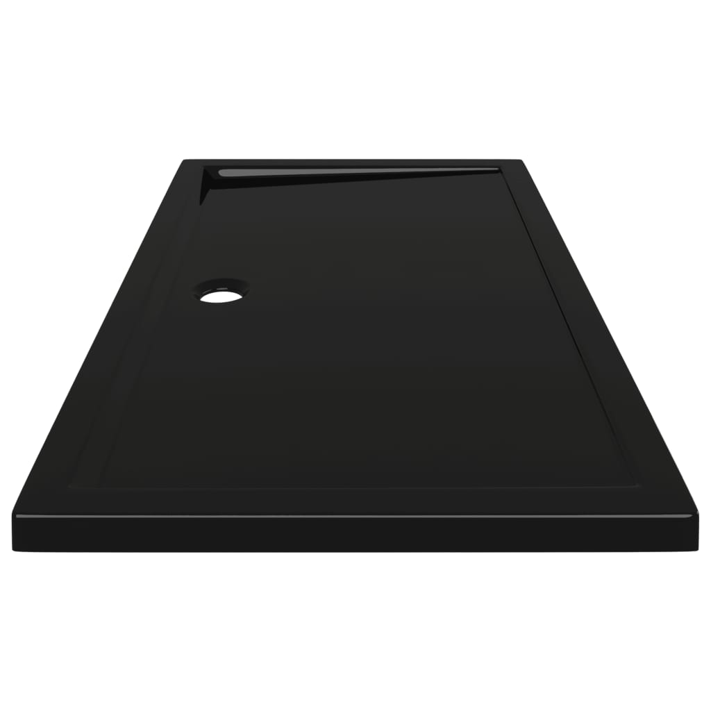 vidaXL Rektangulært dusjbrett ABS svart 70x120 cm