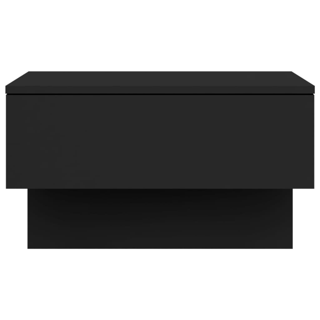 vidaXL Veggmontert nattbord 2 stk svart konstruert tre