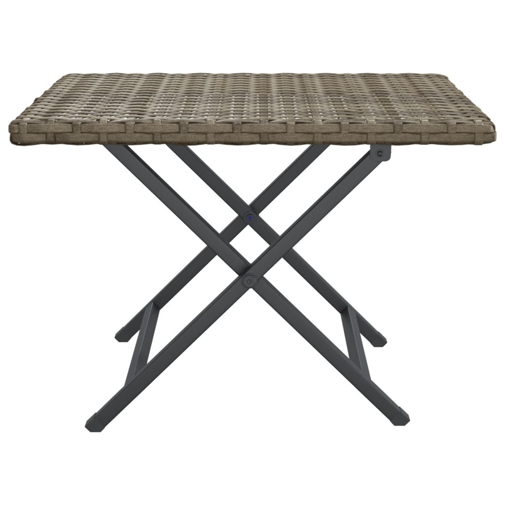 vidaXL Sammenleggbart bord grå 45x35x32 cm polyrotting