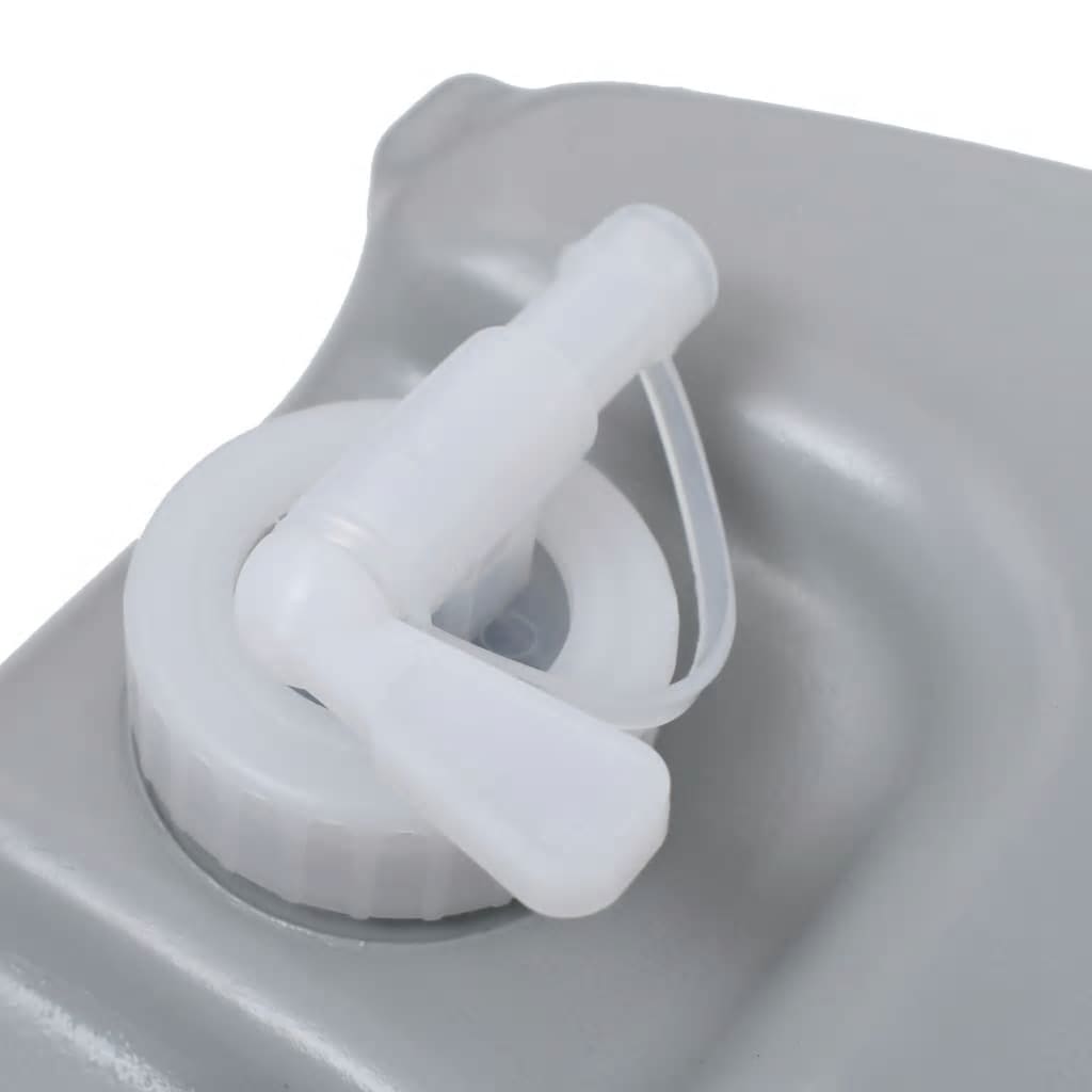 vidaXL Håndvask for camping med vanntank på hjul grå