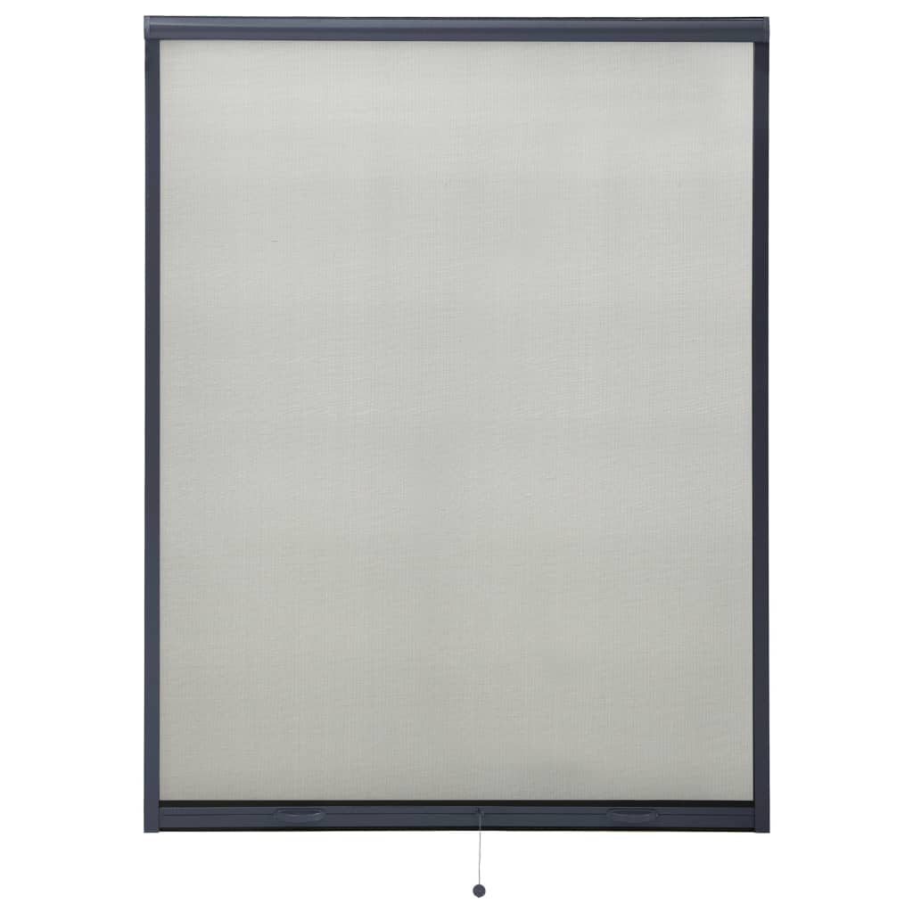 vidaXL Nedrullbar insektskjerm for vinduer antrasitt 130x170 cm