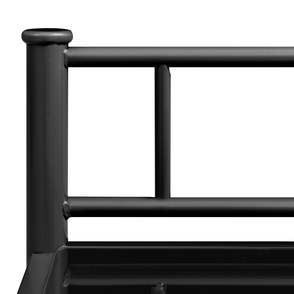 vidaXL Nattbord svart 45x34,5x60,5 cm metall og glass