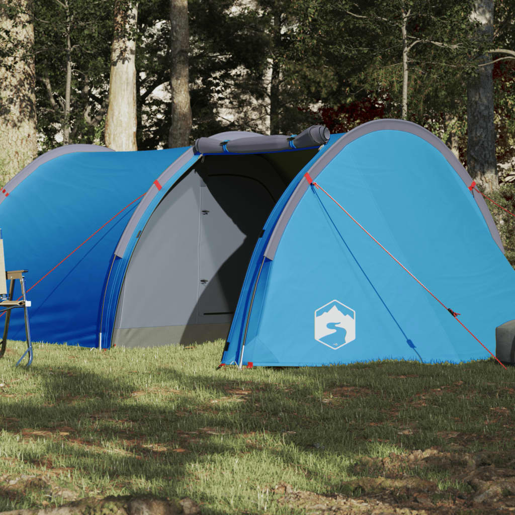 vidaXL Tunneltelt for camping 4 personer blå vanntett
