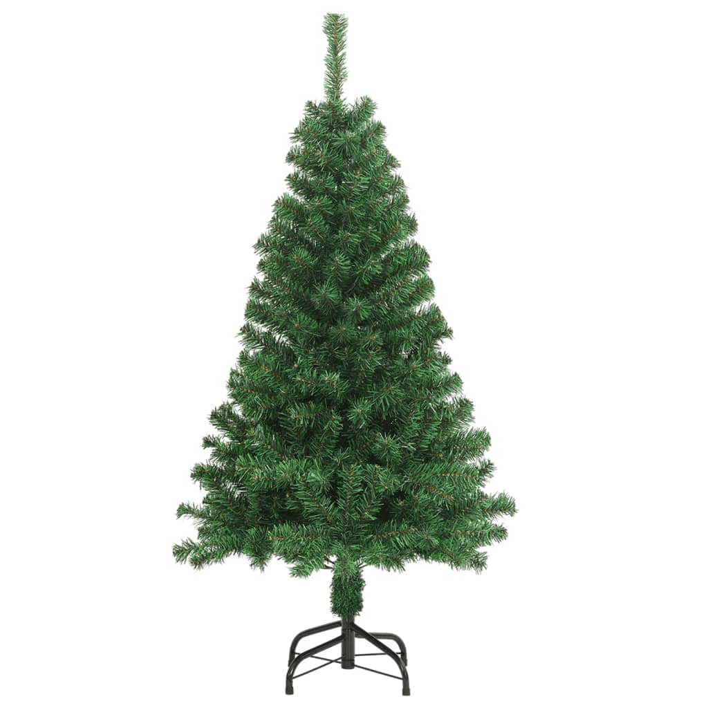 vidaXL Kunstig juletre med tykke grener grønn 120 cm PVC