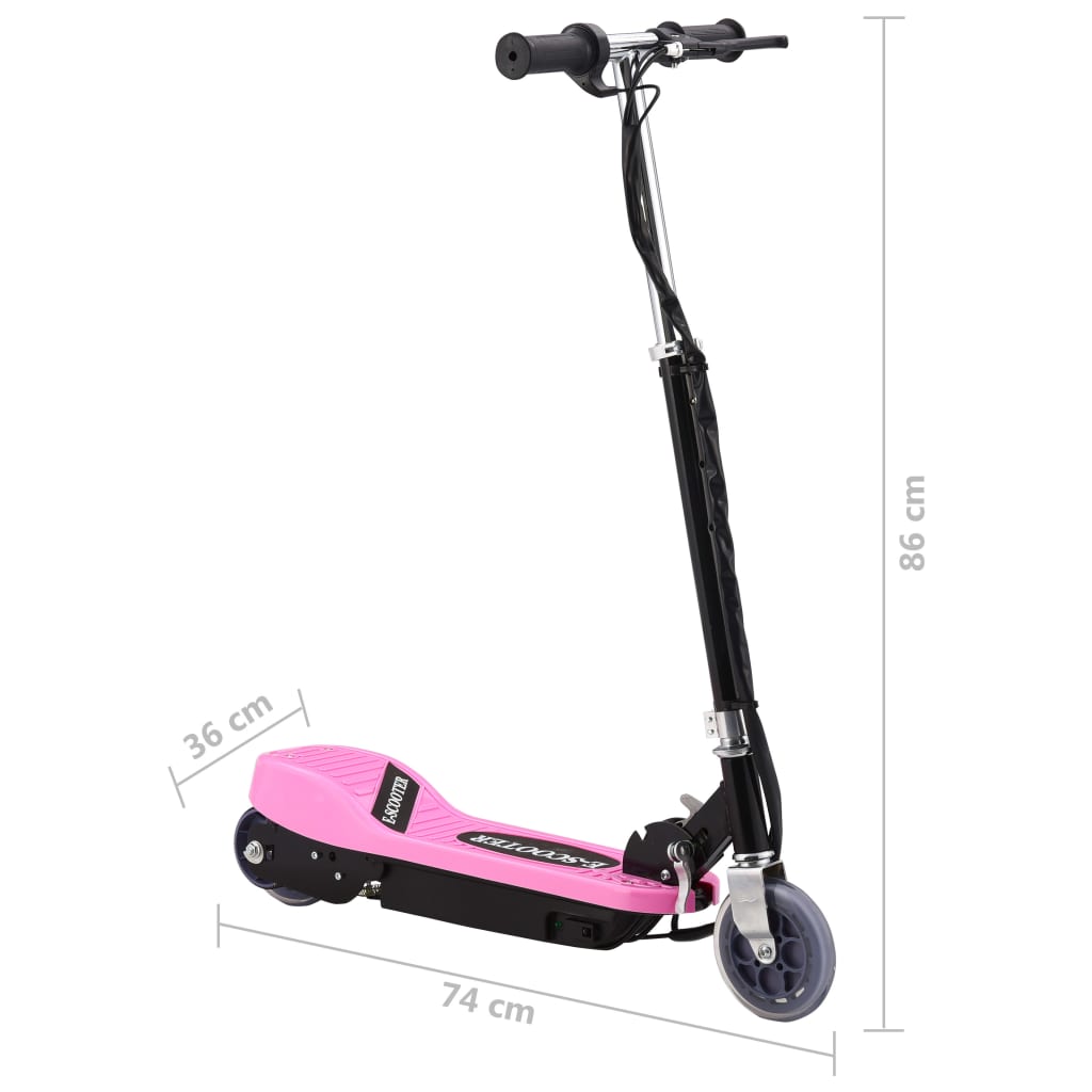 vidaXL Elektrisk sparkesykkel 120 W rosa