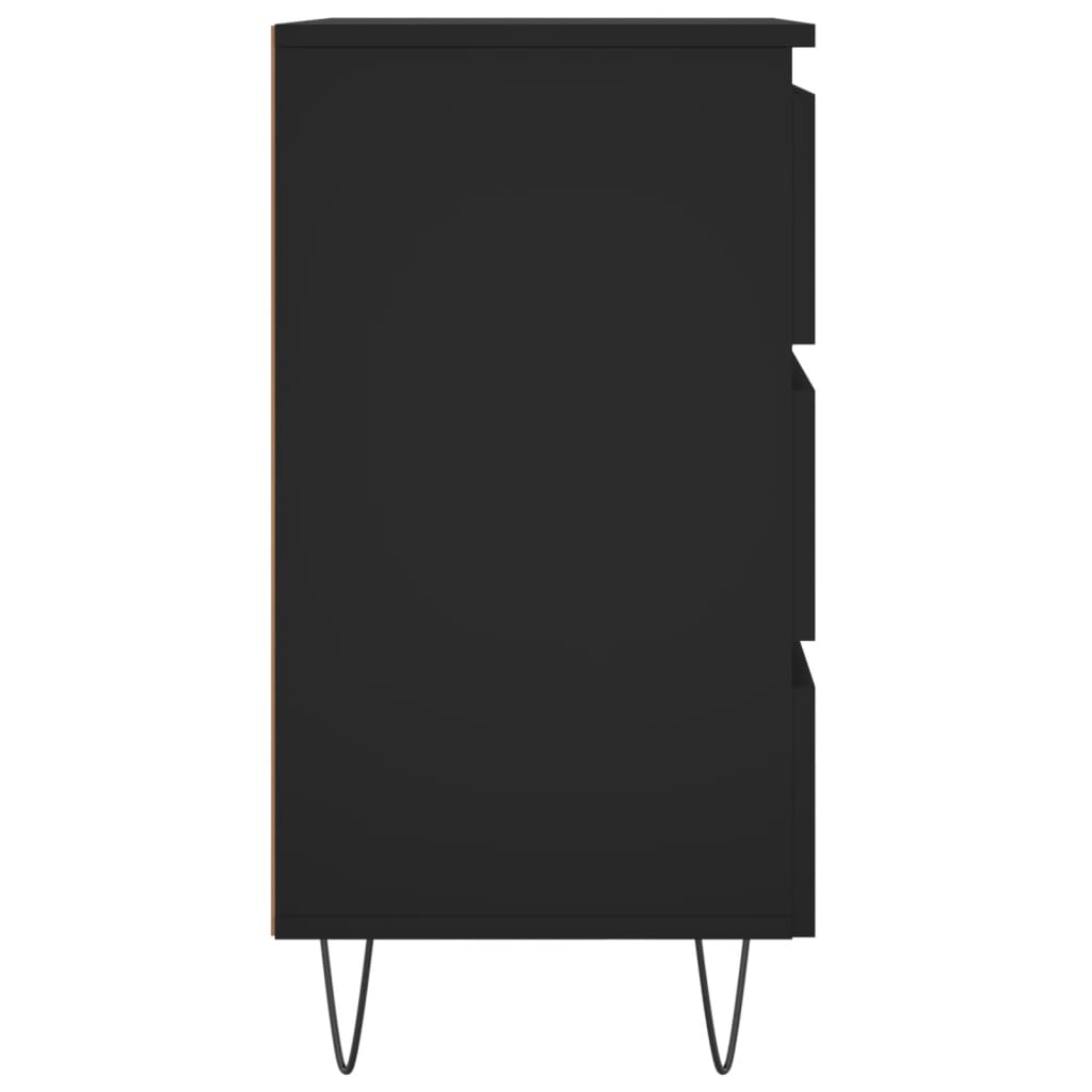 vidaXL Nattbord svart 40x35x69 cm konstruert tre