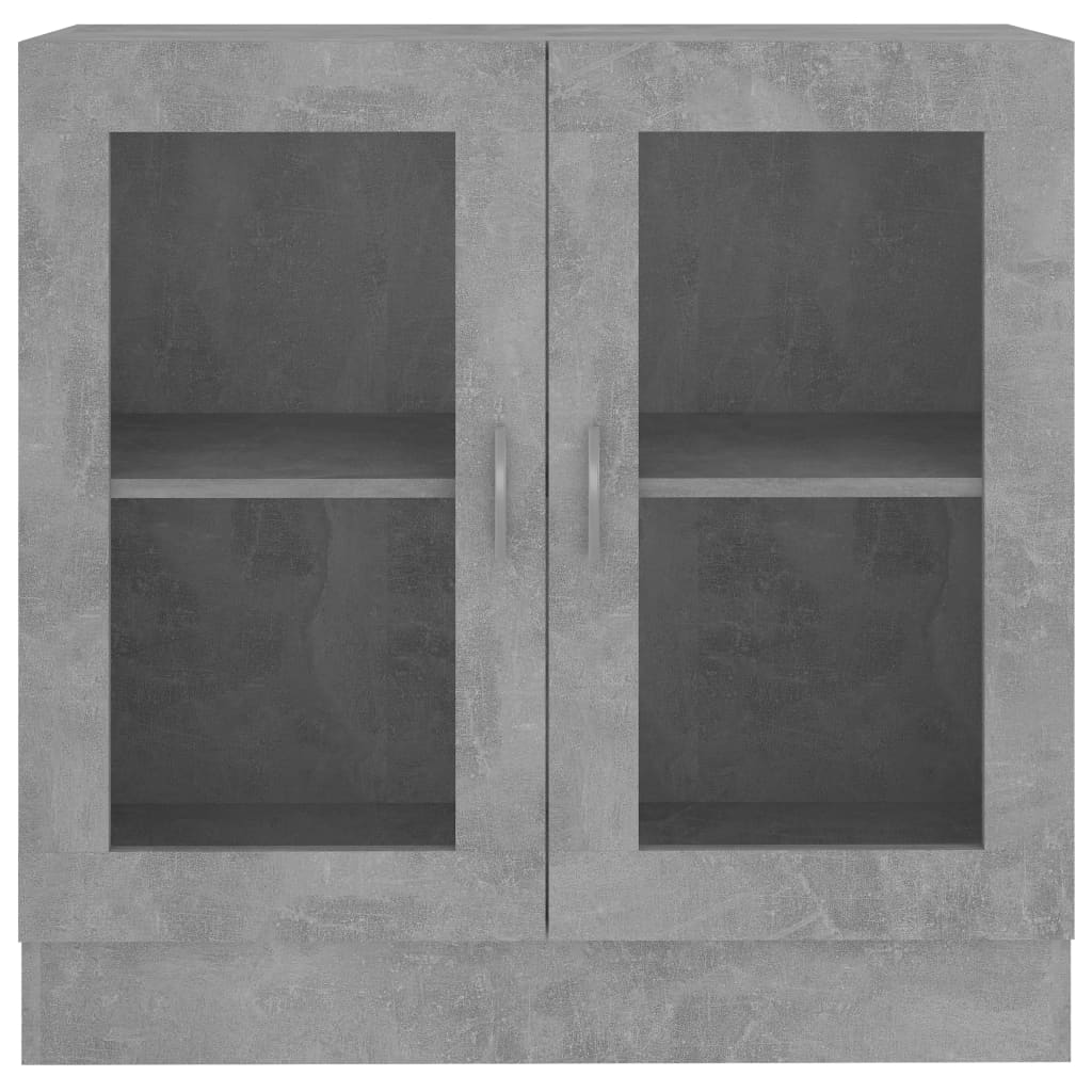 vidaXL Vitrineskap betonggrå 82,5x30,5x80 cm sponplate