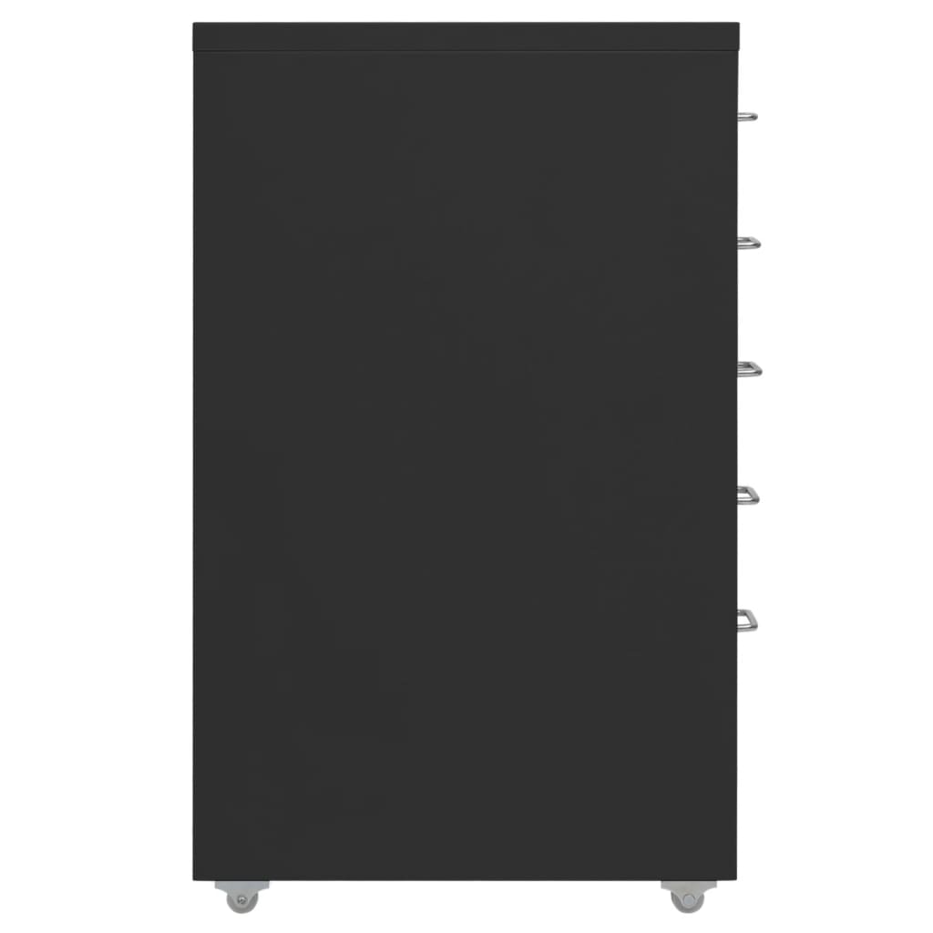vidaXL Mobilt arkivskap svart 28x41x69 cm metall