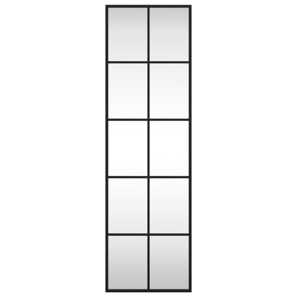 vidaXL Veggspeil svart 30x100 cm rektangel jern