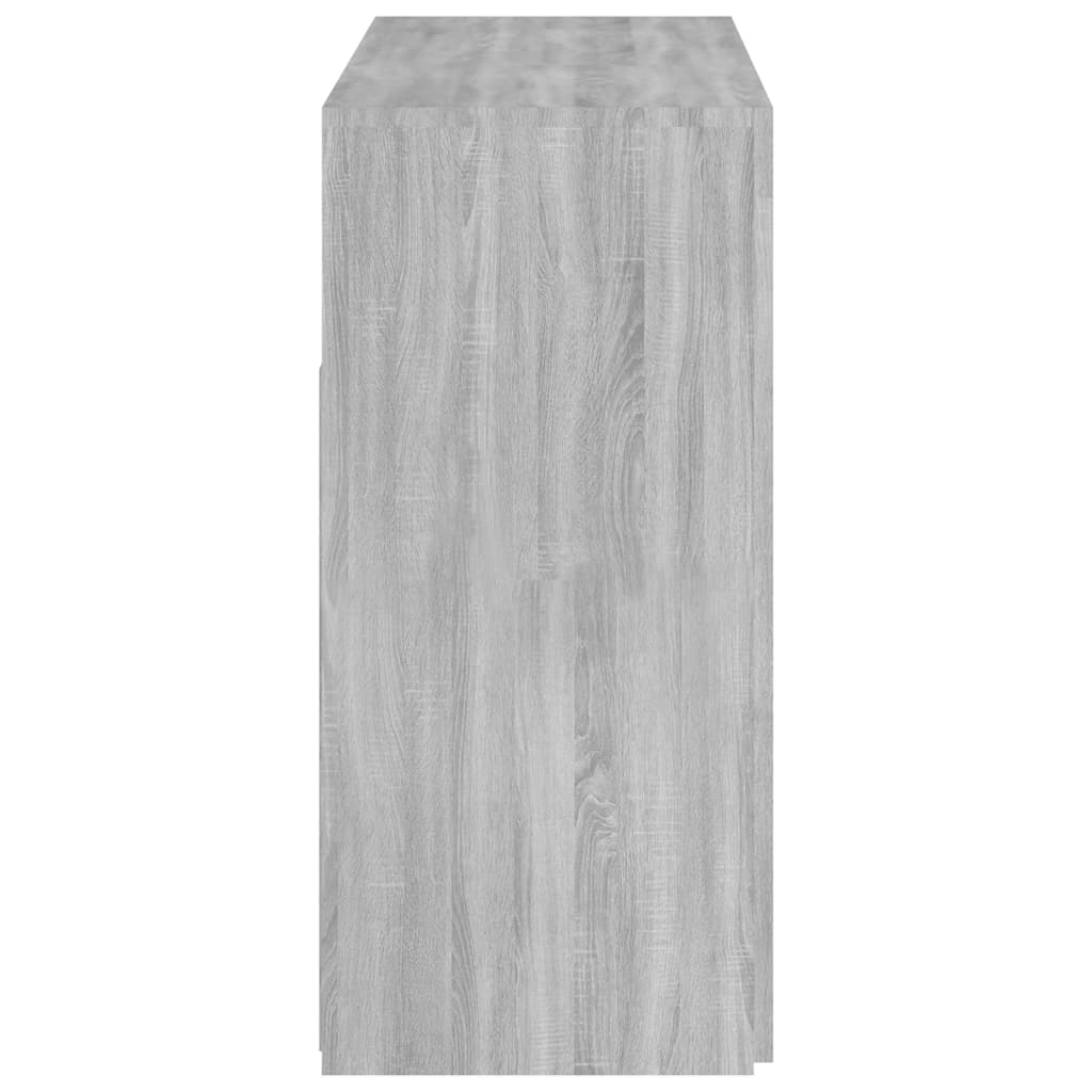 vidaXL Skjenk med LED-lys grå sonoma 115,5x30x75 cm