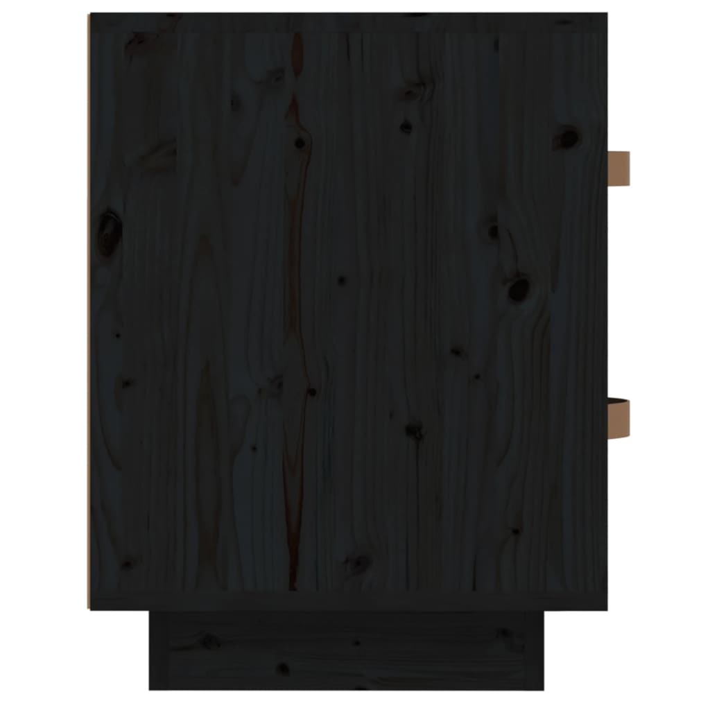 vidaXL Nattbord 2 stk svart 40x34x45 cm heltre furu