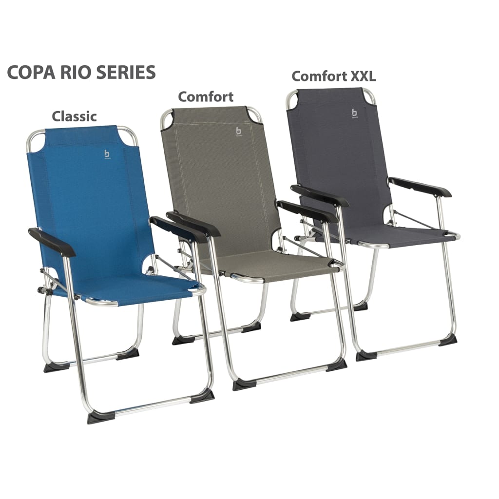 Bo-Camp Sammenleggbar campingstol Copa Rio Comfort XXL havblå