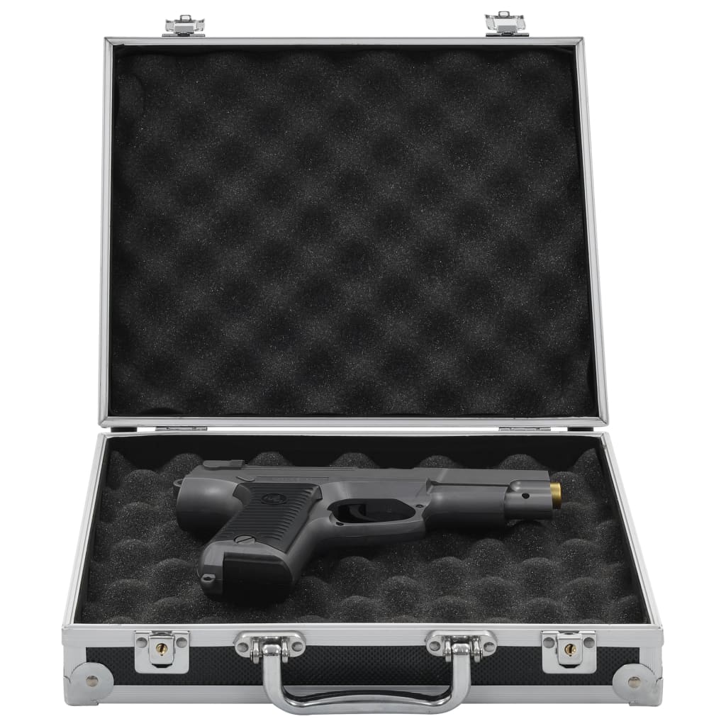vidaXL Pistolkoffert aluminium ABS svart