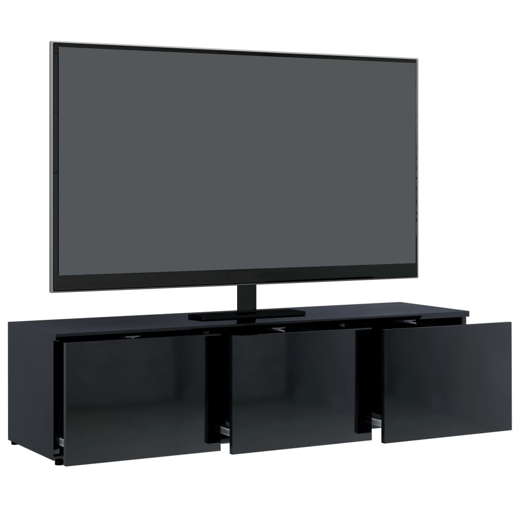 vidaXL TV-benk høyglans svart 120x34x30 cm sponplate