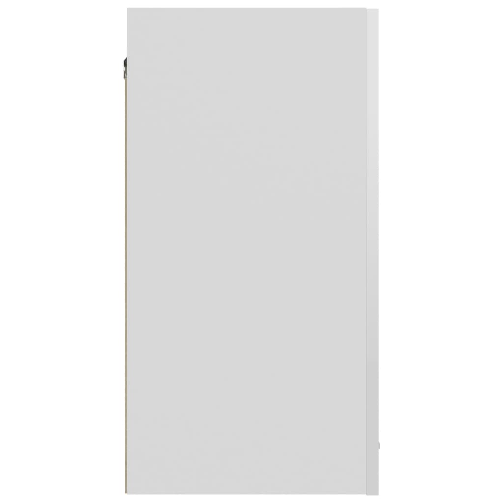 vidaXL Hengende skap høyglans hvit 60x31x60 cm sponplate