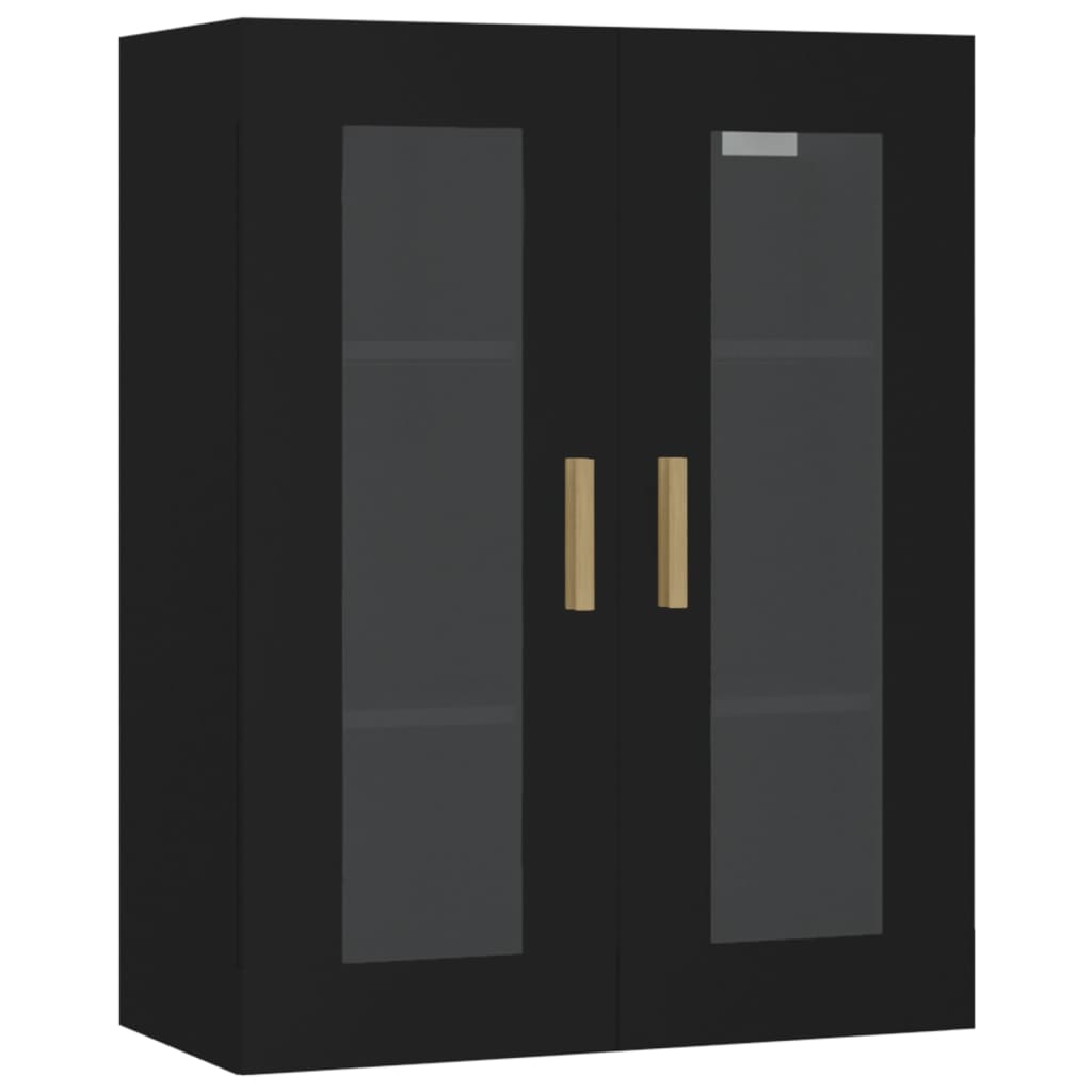 vidaXL Hengende veggskap svart 69,5x34x90 cm