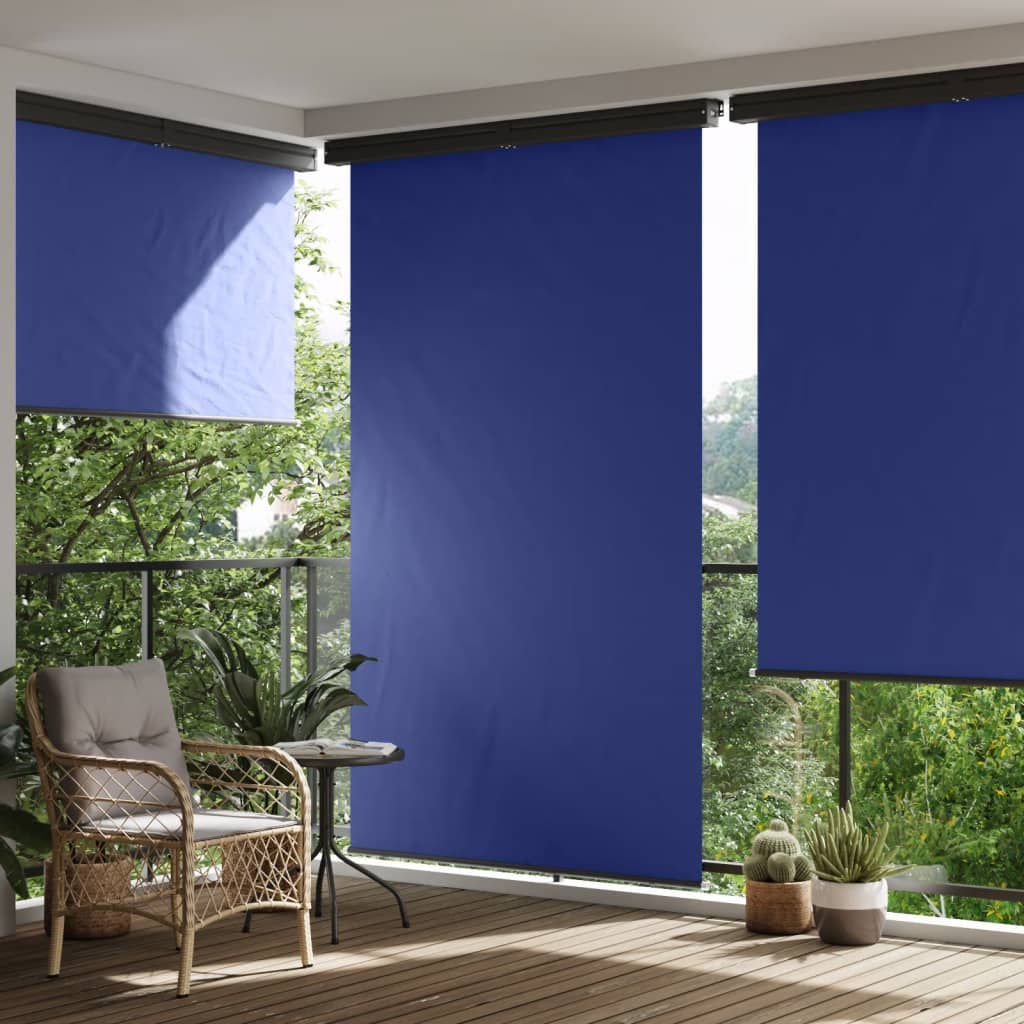 vidaXL Sidemarkise for balkong 145x250 cm blå