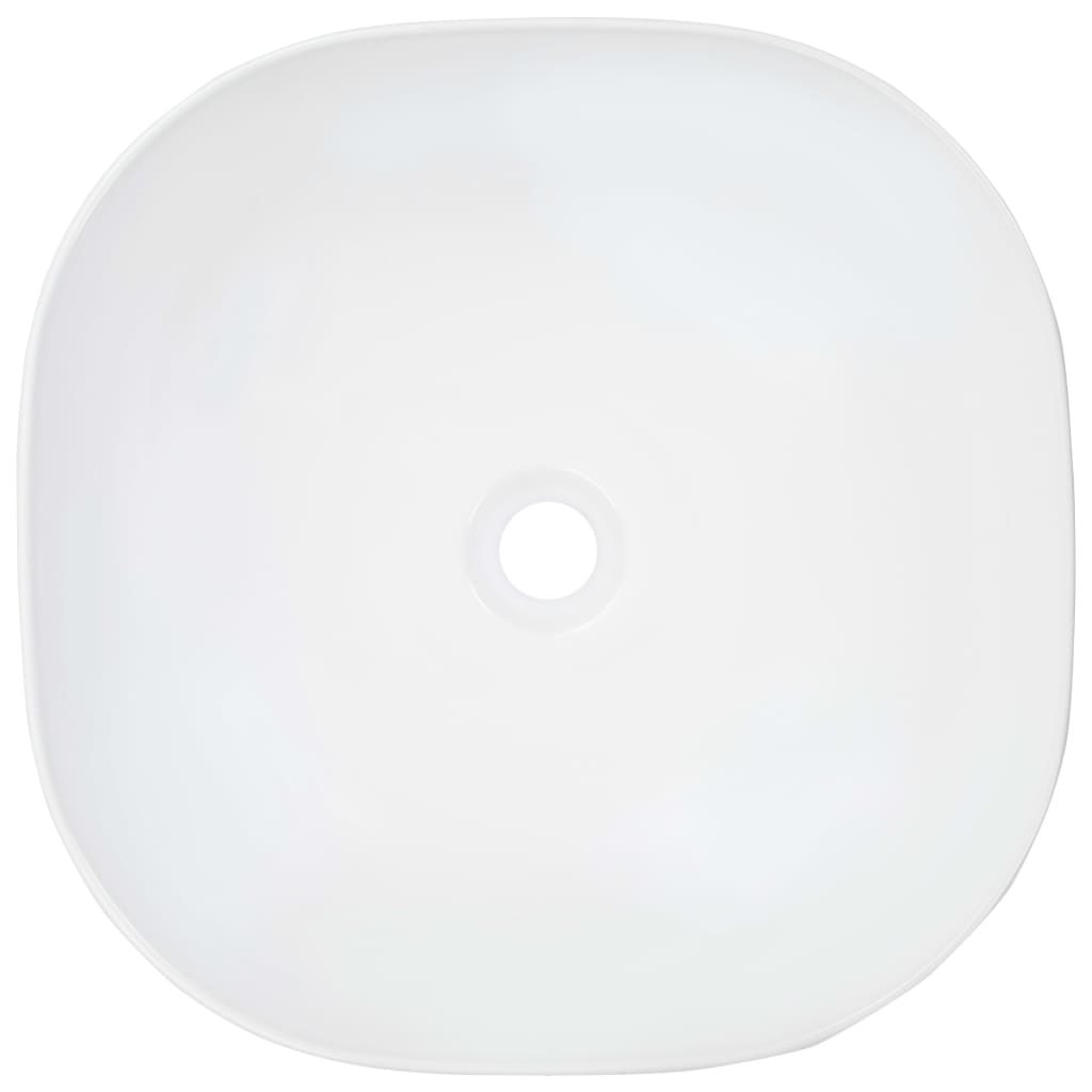 vidaXL Vask 42,5x42,5x14,5 cm keramikk hvit