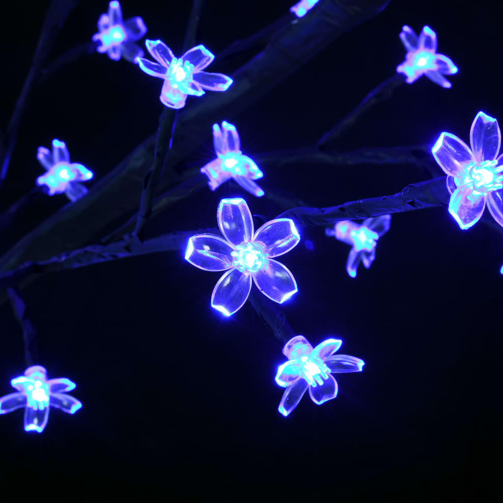 vidaXL Juletre 200 lysdioder blåhvitt lys kirsebærblomst 180 cm