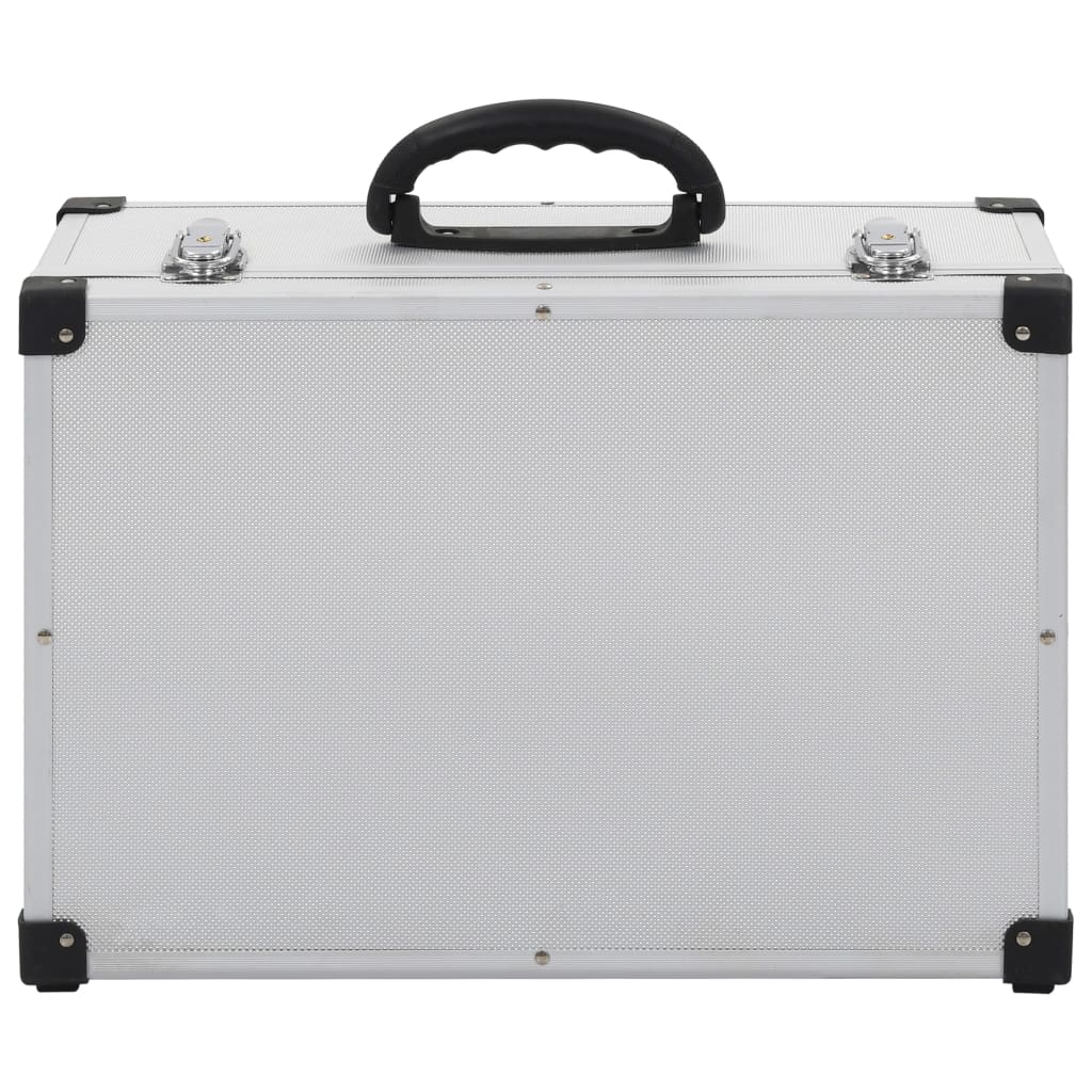 vidaXL CD-koffert for 60 CD-er aluminium ABS sølv