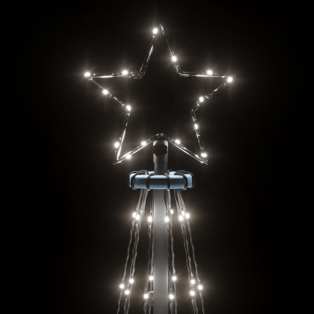 vidaXL Juletre med bakkeplugg 108 LED kaldhvit 180 cm