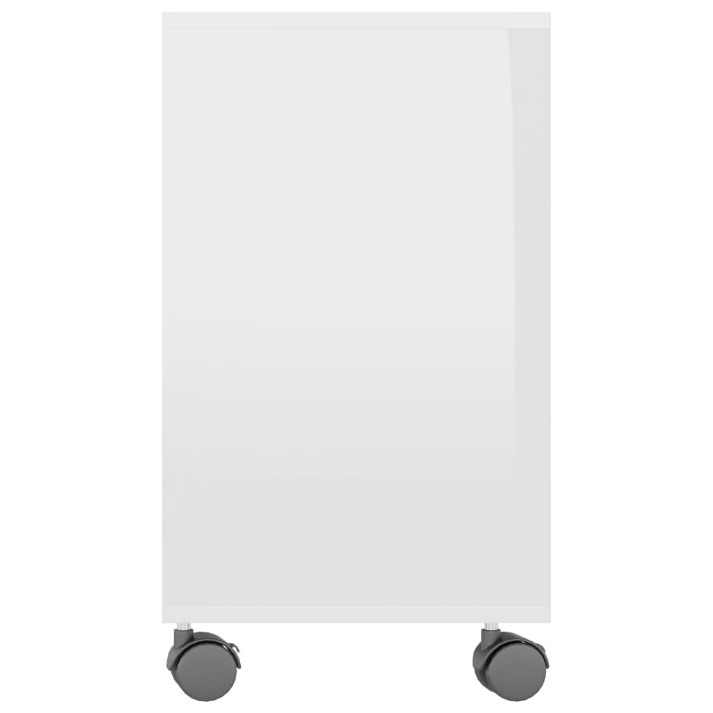 vidaXL Sidebord høyglans hvit 70x35x55 cm konstruert tre