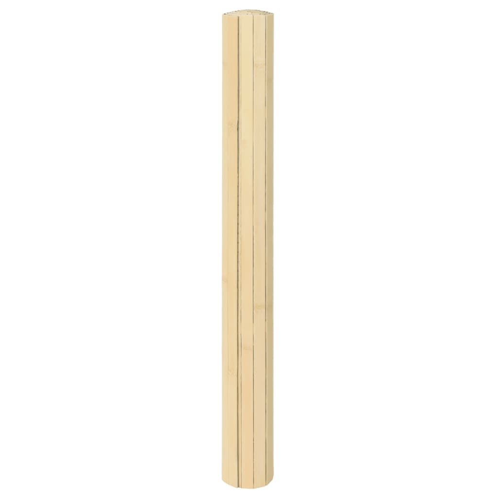 vidaXL Teppe rektangulær lys naturell 100x100 cm bambus