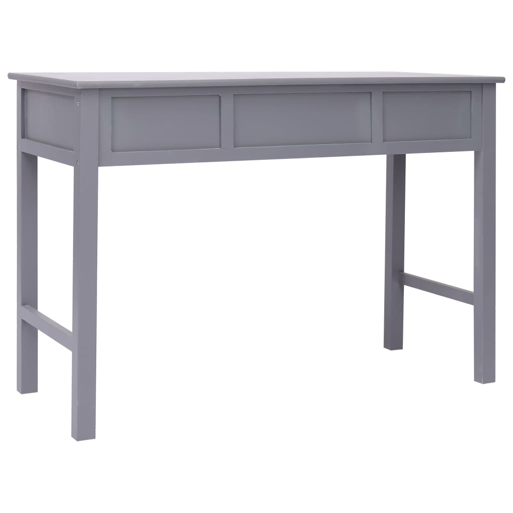vidaXL Skrivebord grå 110x45x76 cm tre