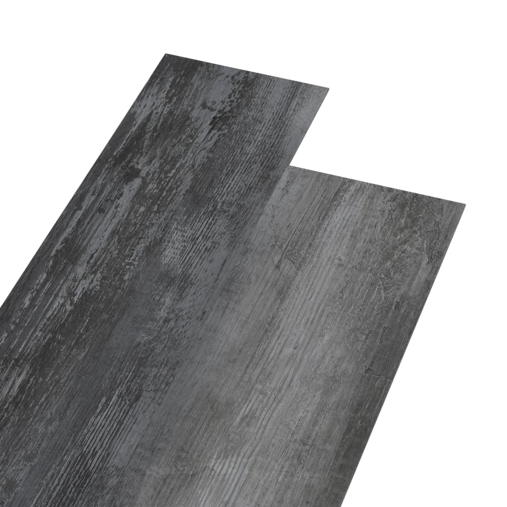 vidaXL PVC gulvplanker 4,46 m² 3 mm selvklebende blank grå