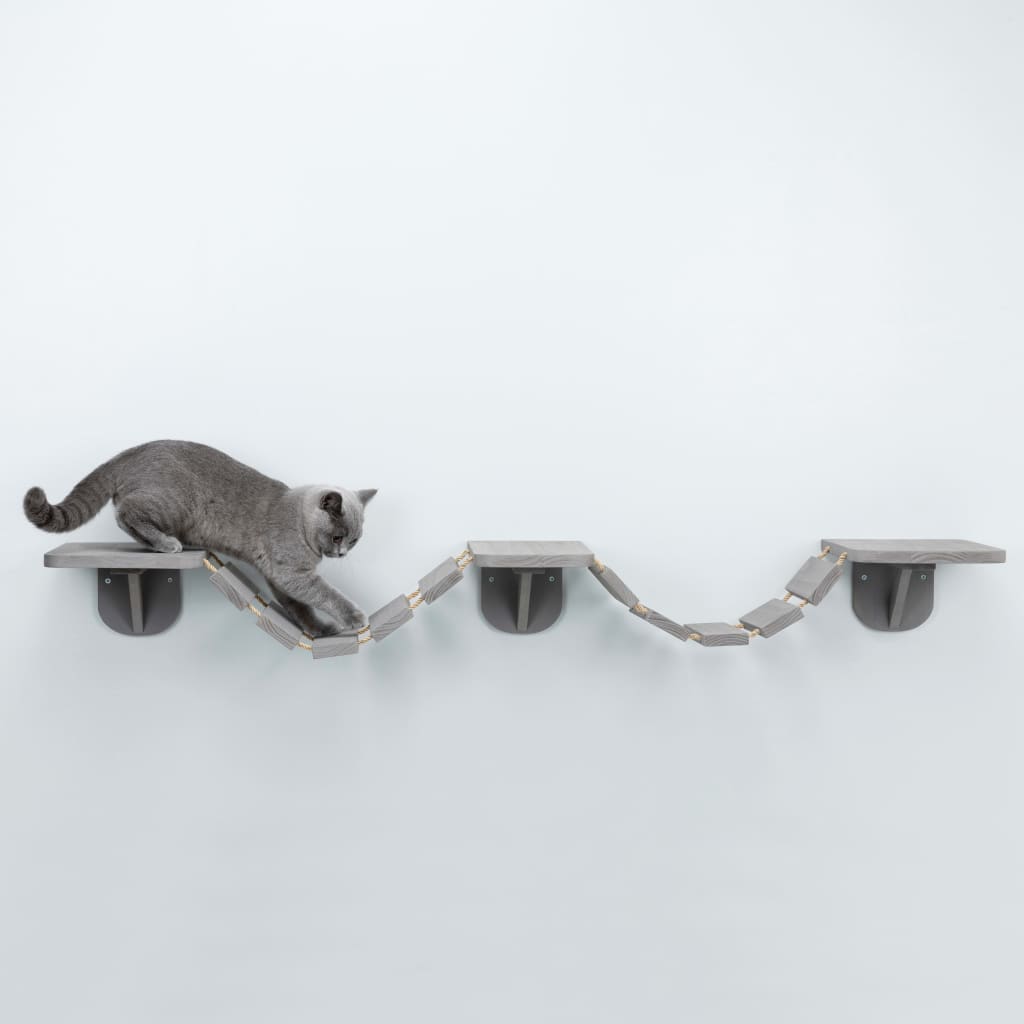 TRIXIE Veggmontert kattestige 150x30 cm gråbrun