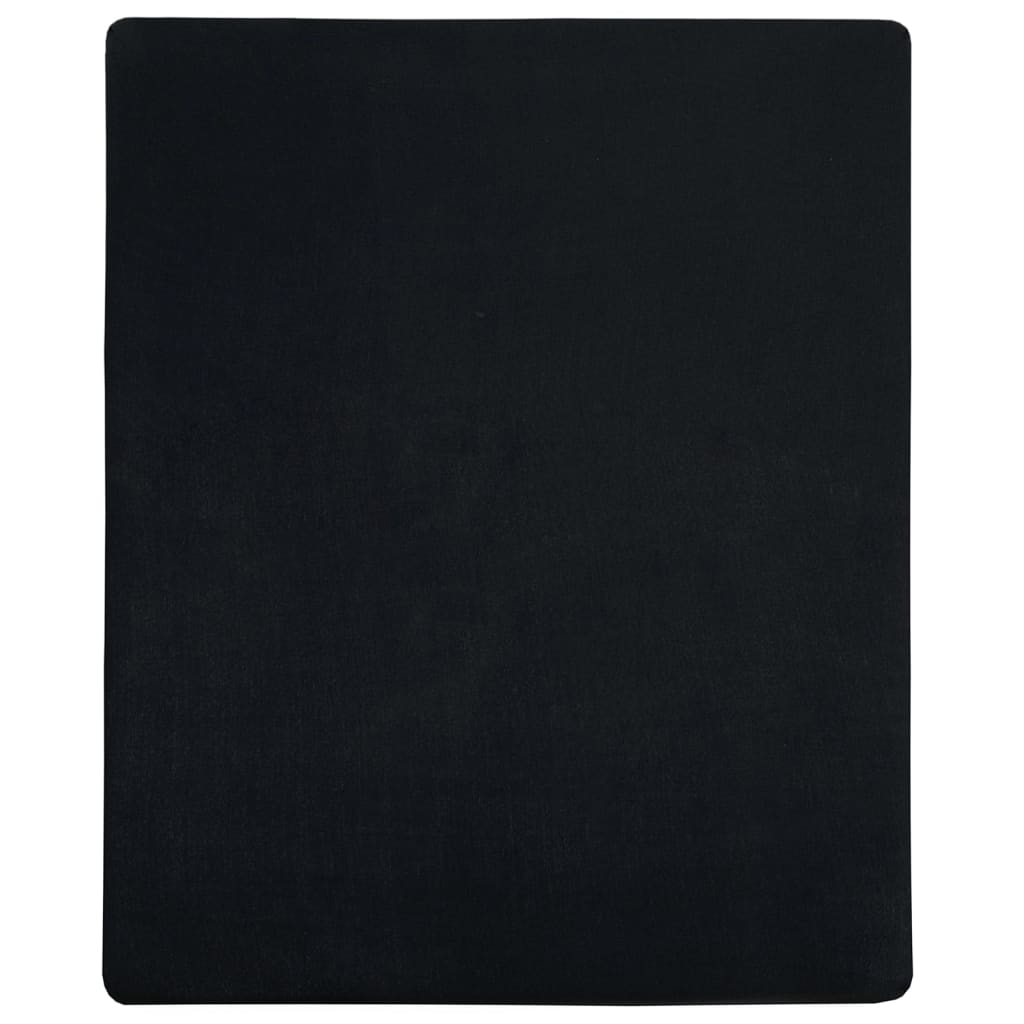 vidaXL Jerseylaken svart 160x200 cm bomull