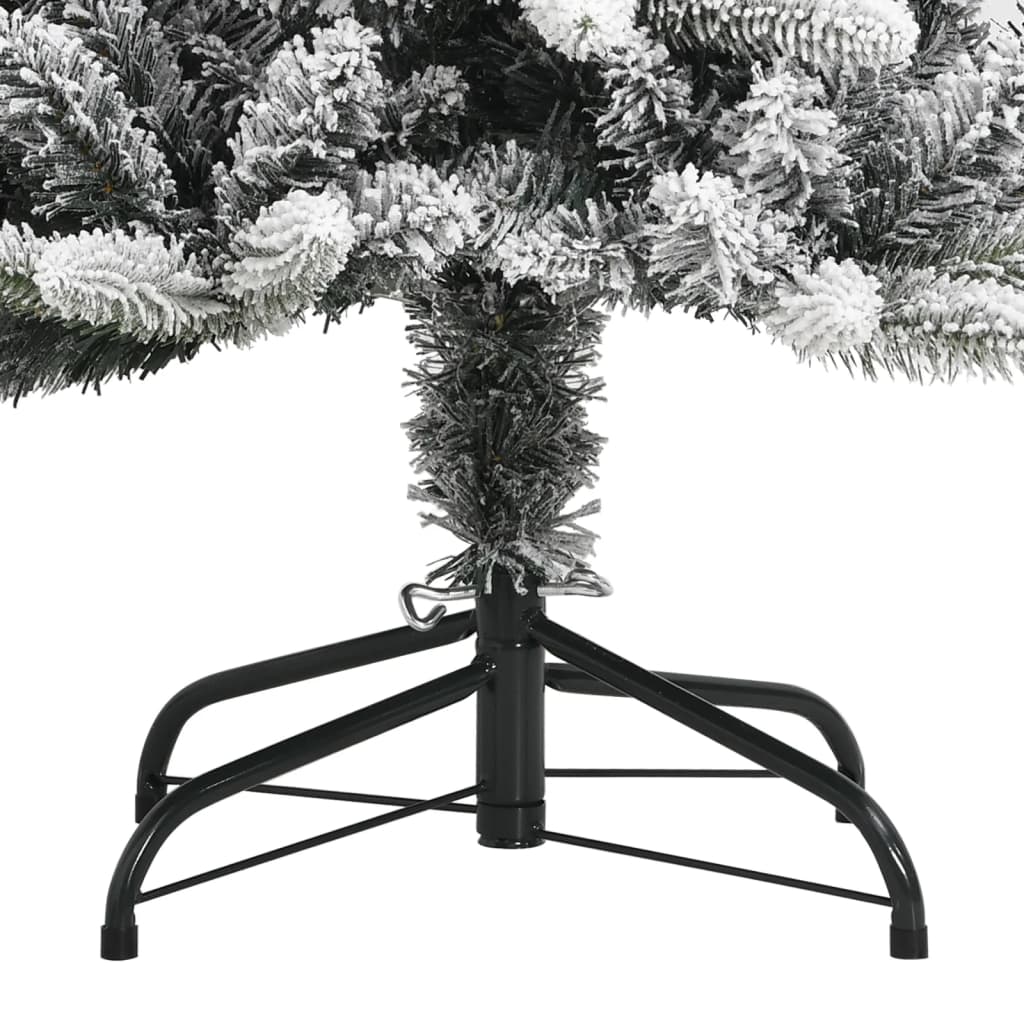 vidaXL Kunstig juletre med flokket snø 120 cm PVC og PE