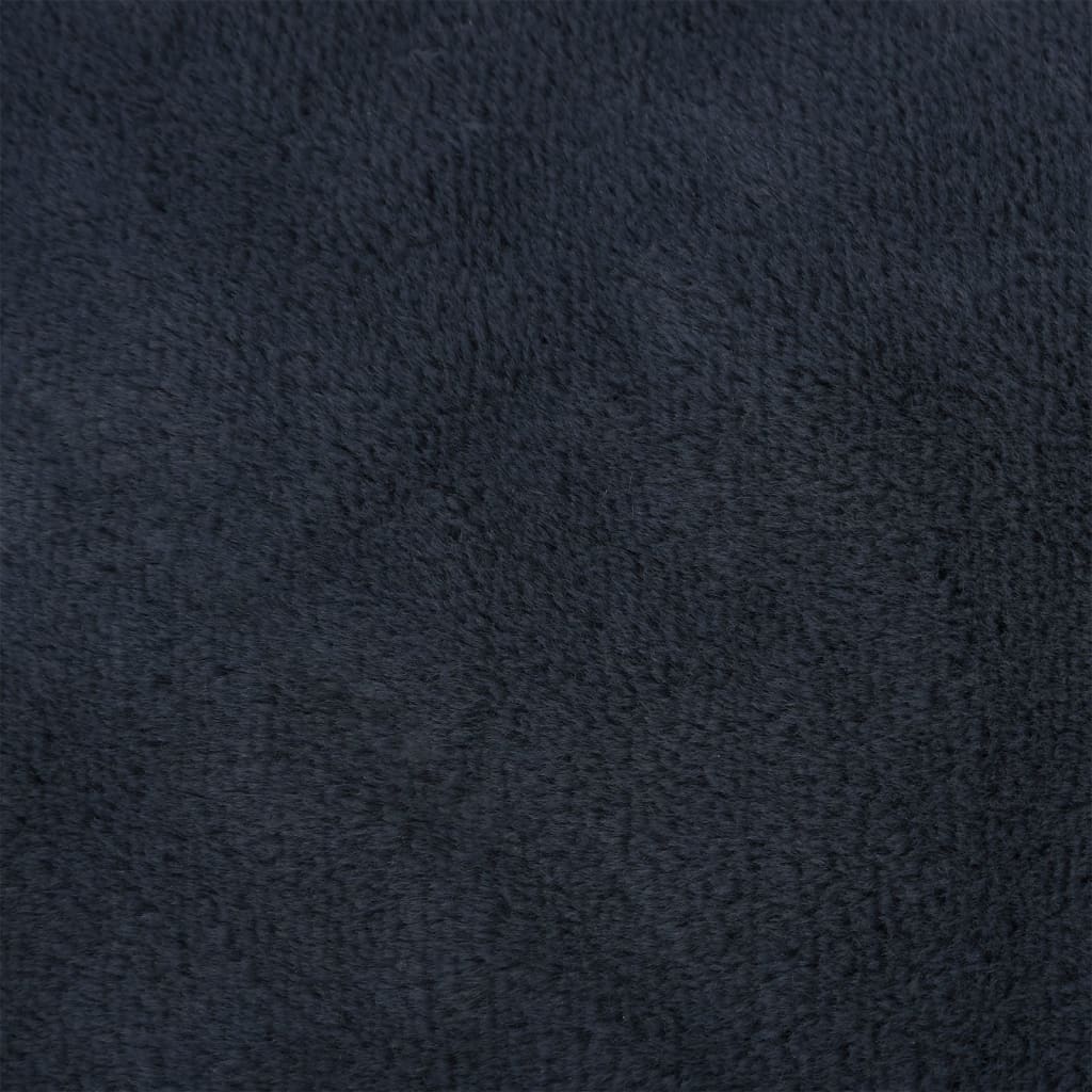 vidaXL Hundeseng mørkegrå 110,5x80,5x26 cm fleece med linutseende