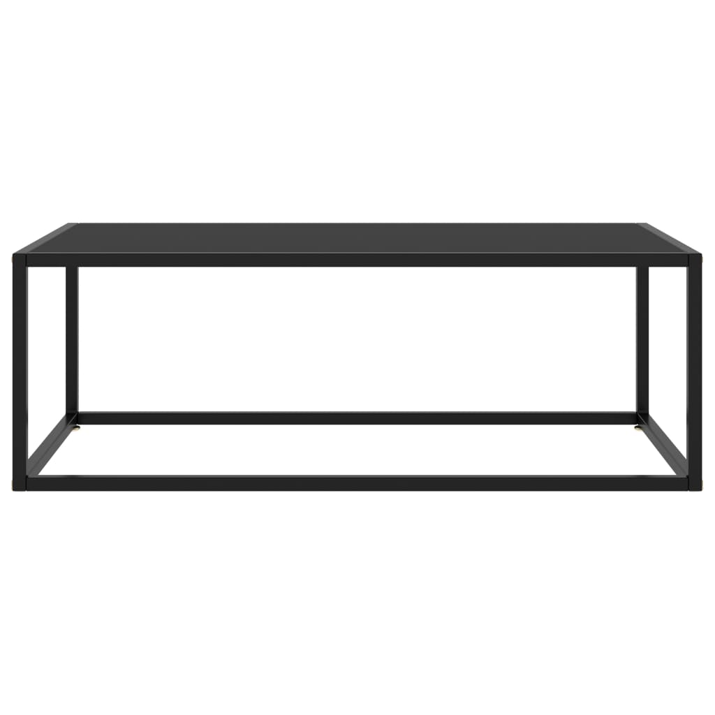 vidaXL Salongbord svart med svart glass 100x50x35 cm