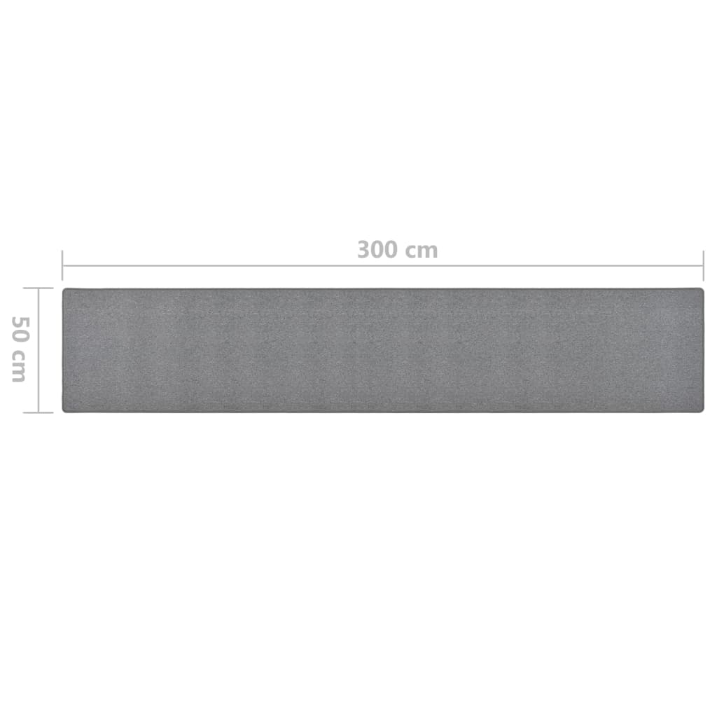 vidaXL Teppeløper mørkegrå 50x300 cm